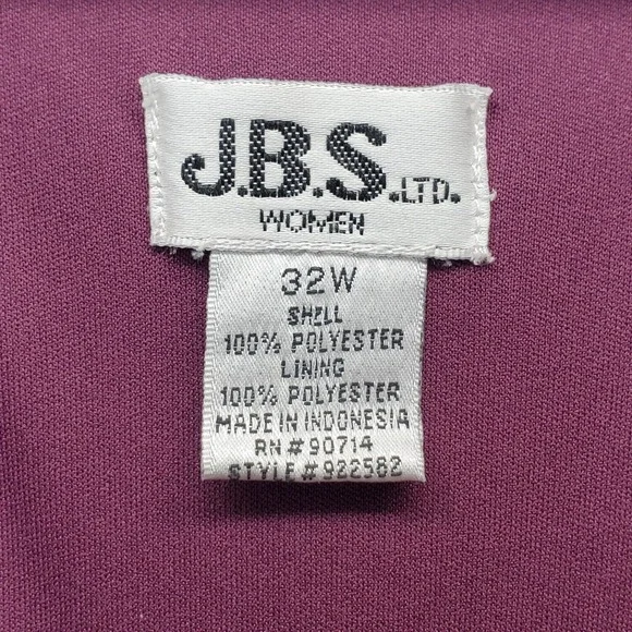 JBS Dress Women 32W Multicolor Floral Lined Lightweight Short Sleeve Wrap V-Neck - Picture 5 of 7